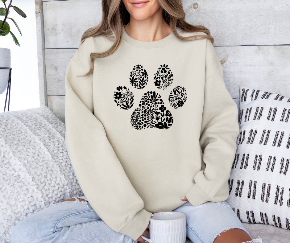 Floral Dog Paw