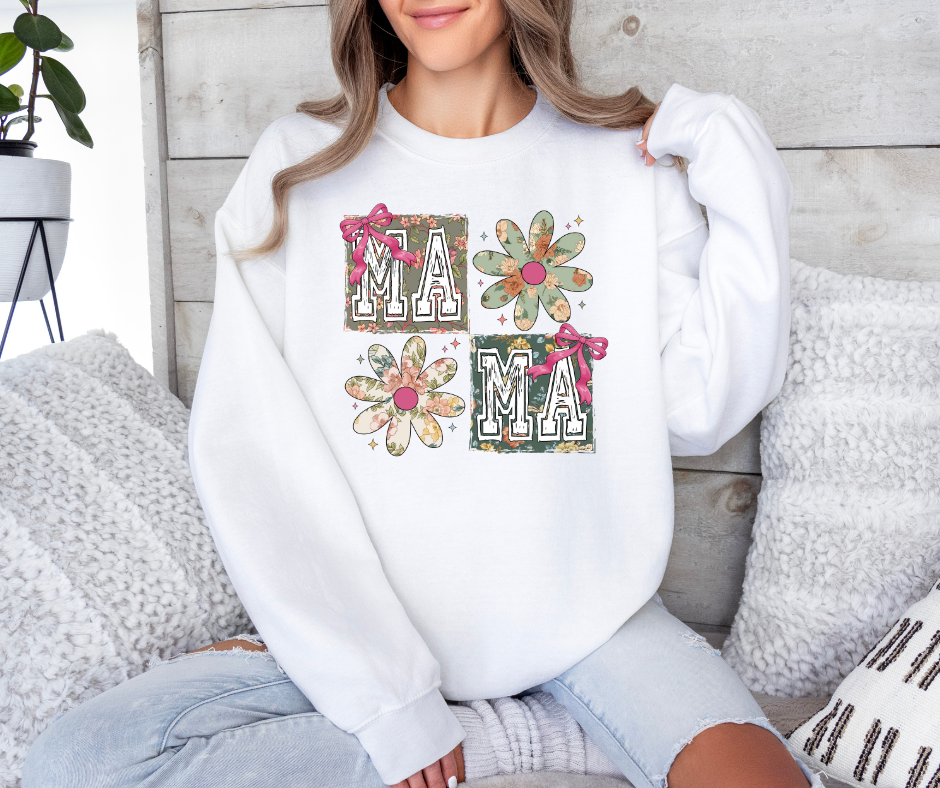 Mama Floral With Cute Bows