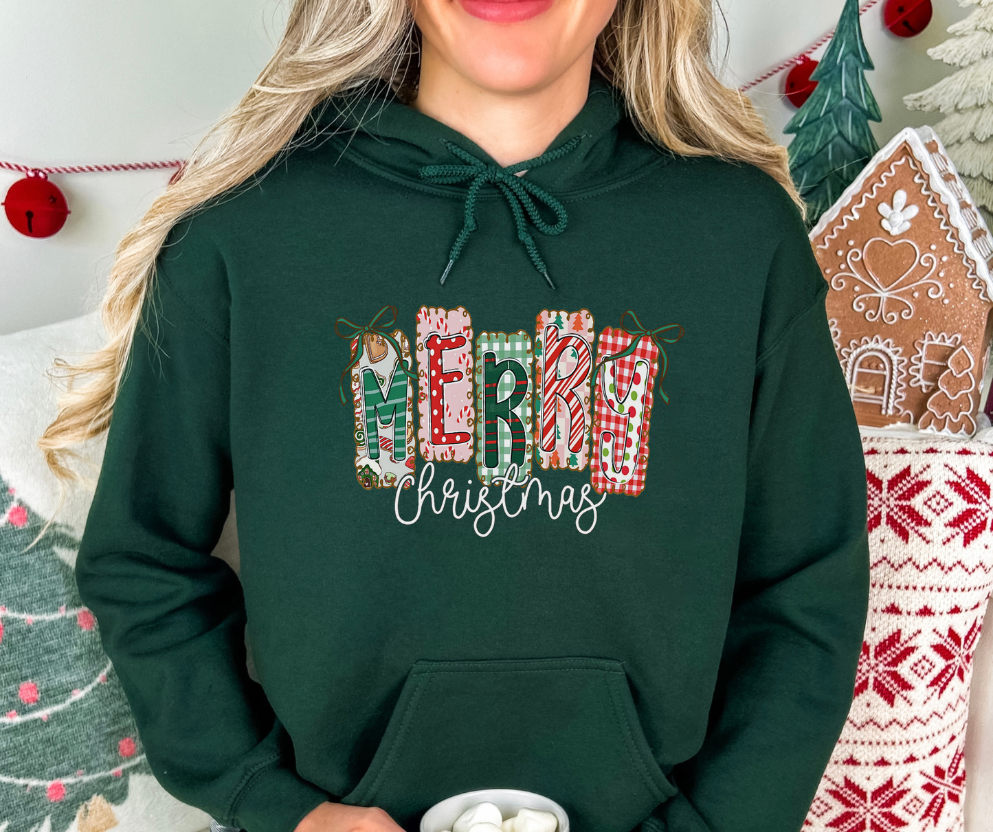 Merry Christmas With Festive Lettering