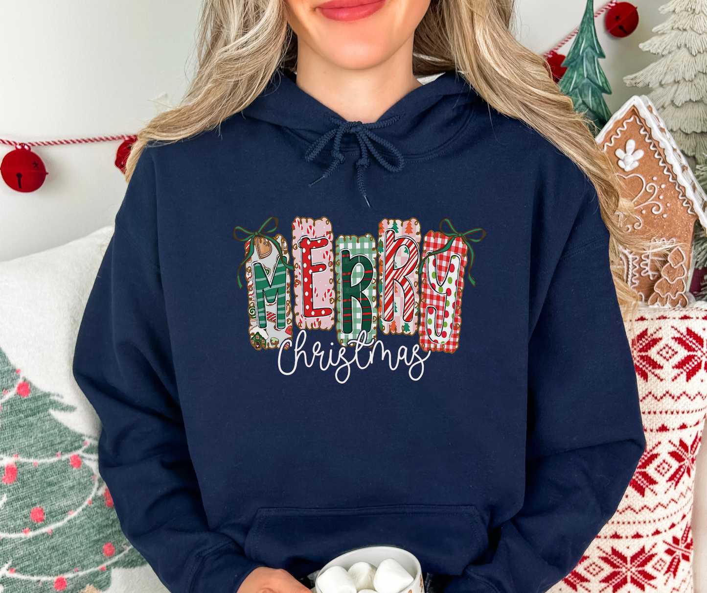 Merry Christmas With Festive Lettering