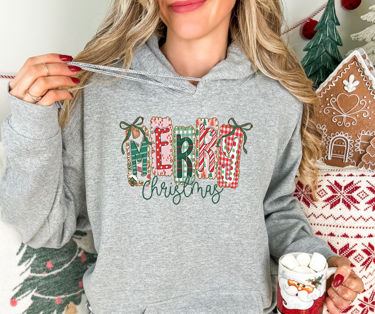 Merry Christmas With Festive Lettering