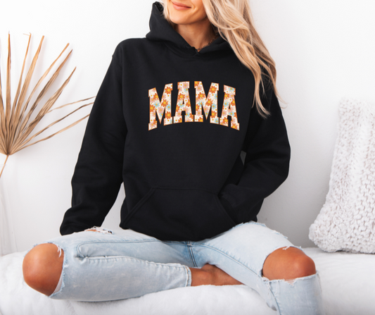 Mama Orange/Blue Floral