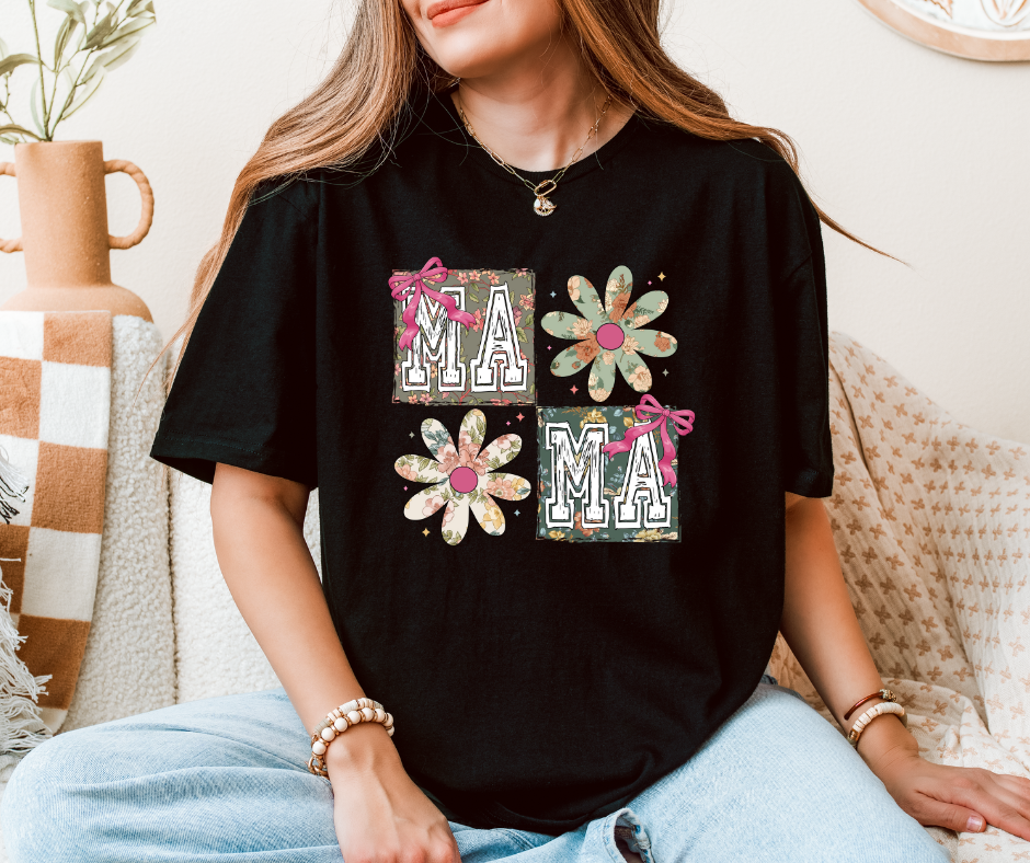 Mama Floral With Cute Bows