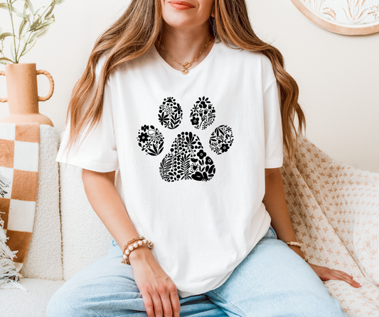 Floral Dog Paw