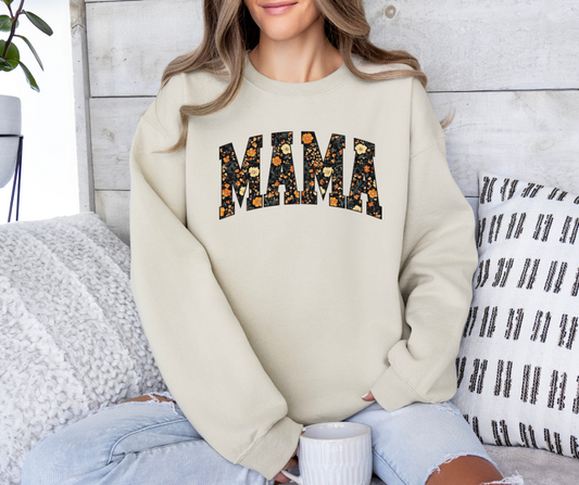 Mama Black/Orange Floral