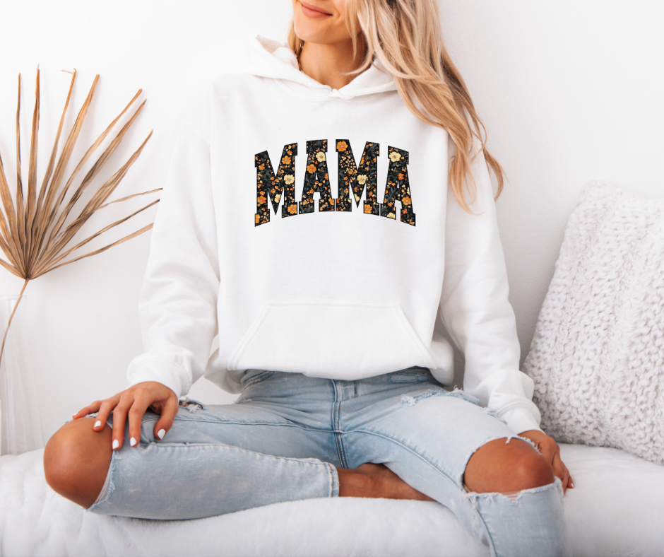 Mama Black/Orange Floral